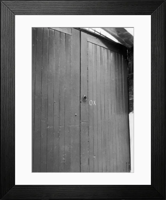 Framed Print : Code signs drawn on a Convent gate which gave spy Harry Houghton certain information Framed Print : Code signs drawn on a Convent gate which gave spy Harry Houghton certain information