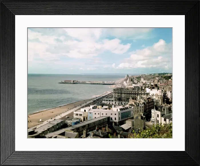Framed Print : The seafront at Hastings seen from the castle 1st June 1968 Local Caption watscan