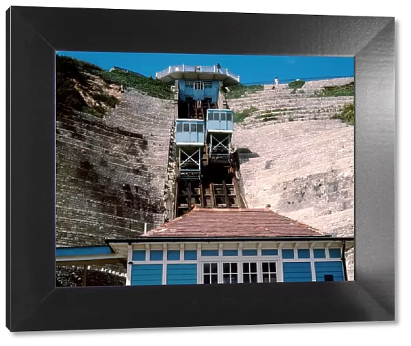 The lifts to the East Cliffs at Bournemouth. 1st June 1971 Local Caption watscan