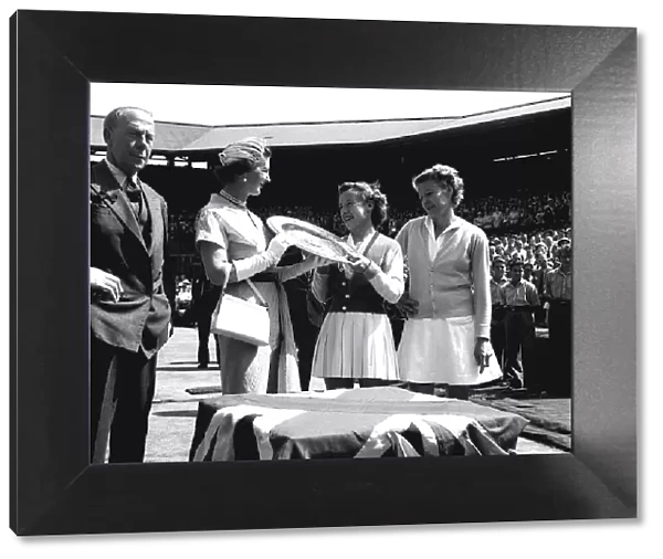 Wimbledon Womens Single Tennis Final 1952 Maureen Connolly is present with
