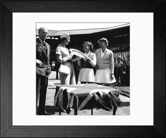Framed Print : Wimbledon Womens Single Tennis Final 1952 Maureen Connolly is present with Framed Print : Wimbledon Womens Single Tennis Final 1952 Maureen Connolly is present with