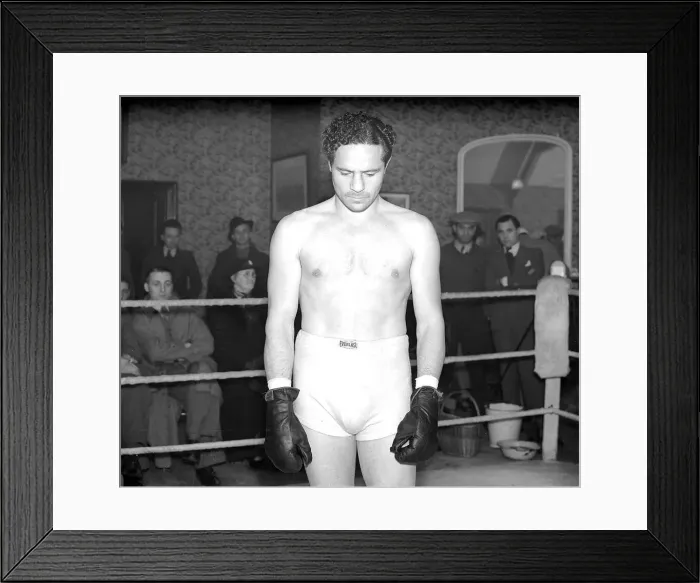 Framed Print : Max Bear Boxer  /  Boxing wearing gloves in the ring