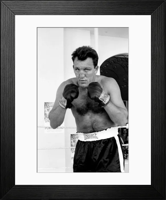 Framed Print : Brian London July 1966 Boxer British Heavyweight aged 32 Pictured during training