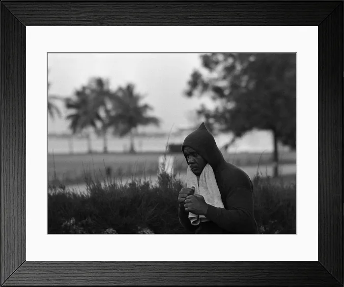 Framed Print : Training shots leading upto Boxing Heavyweight title fight between Sonny Liston