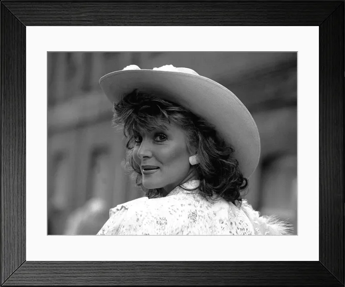 Framed Print : 1987 Clothing Ascot Fashion Woman wearing cowboy hat Framed Print : 1987 Clothing Ascot Fashion Woman wearing cowboy hat