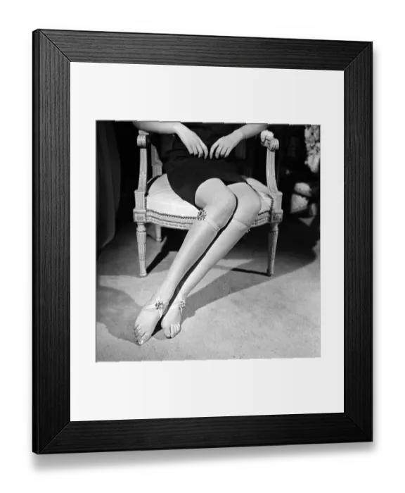Framed Print : Swinging Sixties Collection Fashion Shoes 20th July 1965 Shoes fashions garter
