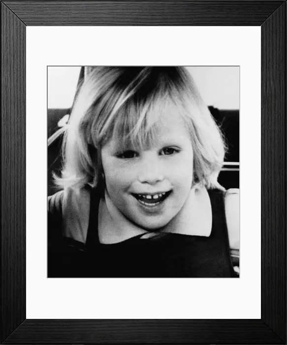 Framed Print : Zara Phillips- daugther of Princess Anne on her fourth birthday