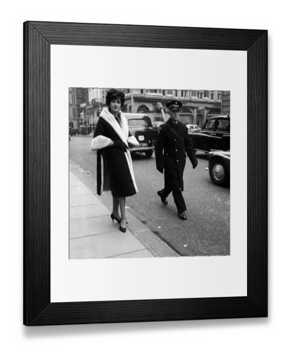 Framed Print : Fashion Fur Coats Swinging Sixties February 1962 Models in the West End of London Framed Print : Fashion Fur Coats Swinging Sixties February 1962 Models in the West End of London