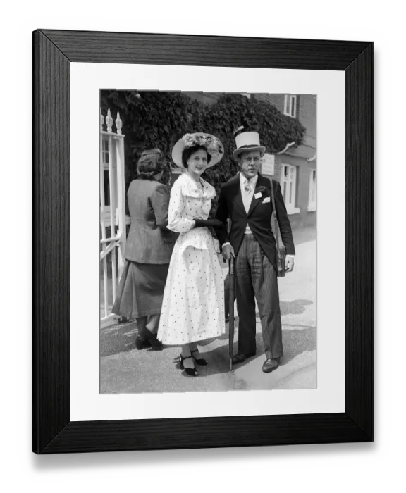 Framed Print : 1949 Clothing Ascot Racing Fashion