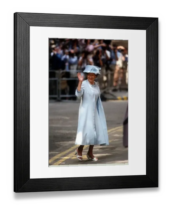 Framed Print : Princess Margaret June 1994 arriving for the wedding of her daughter Lady Sarah