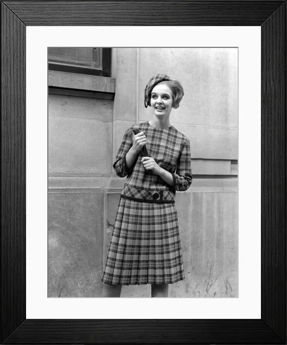 Framed Print : Sixties Fashion Autumn 1962 Digby Morton Collection by Reldan Model wearing a Framed Print : Sixties Fashion Autumn 1962 Digby Morton Collection by Reldan Model wearing a