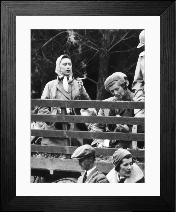 Framed Print : Princess Margaret watching the Badminton Horse trials. 20th April 1959 Framed Print : Princess Margaret watching the Badminton Horse trials. 20th April 1959