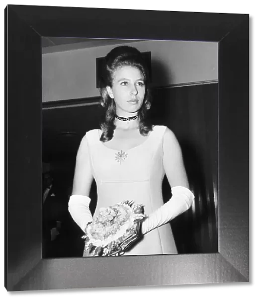 Princess Anne holding a bouquet