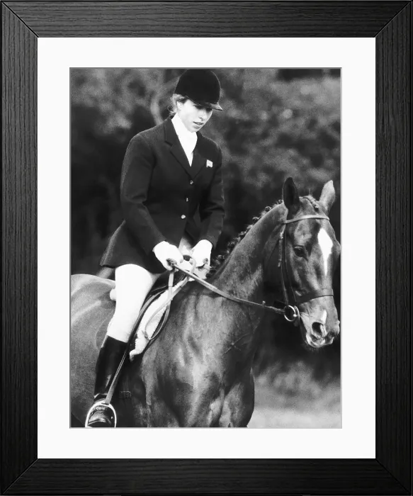 Framed Print : Princess Anne on horseback riding Mardi Gras taking part in the Spillers Combined Framed Print : Princess Anne on horseback riding Mardi Gras taking part in the Spillers Combined
