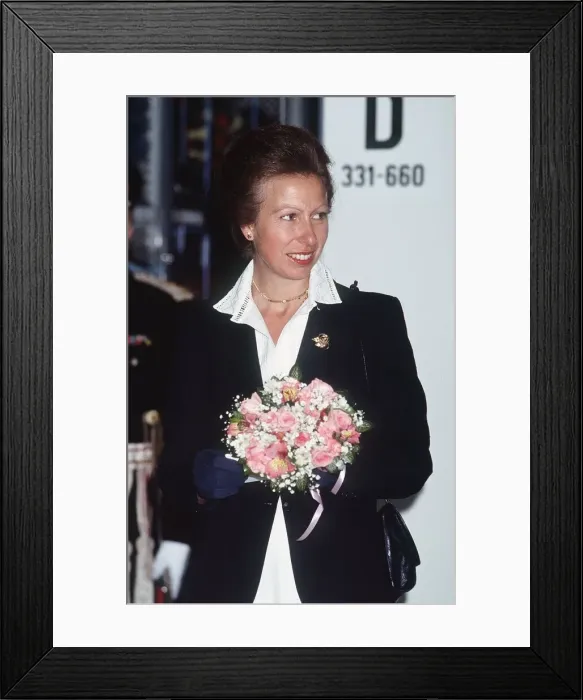 Framed Print : Princess Anne with posy of flowers in Dumfries June 1988