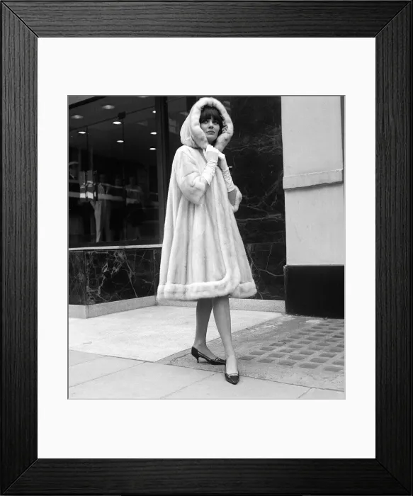 Framed Print : Fashion Fur Coats Swinging Sixties February 1962 Models in the West End of London Framed Print : Fashion Fur Coats Swinging Sixties February 1962 Models in the West End of London
