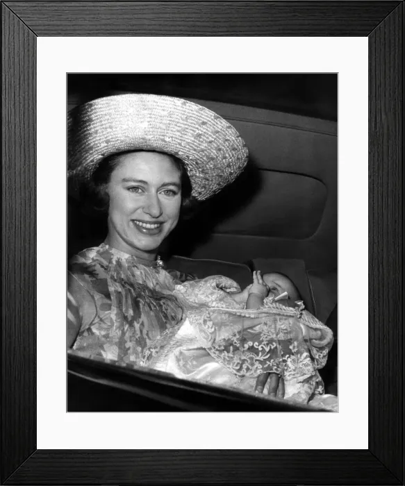 Framed Print : Princess Margaret sets off with her daughter Lady Sarah Armstrong Jones for her Framed Print : Princess Margaret sets off with her daughter Lady Sarah Armstrong Jones for her
