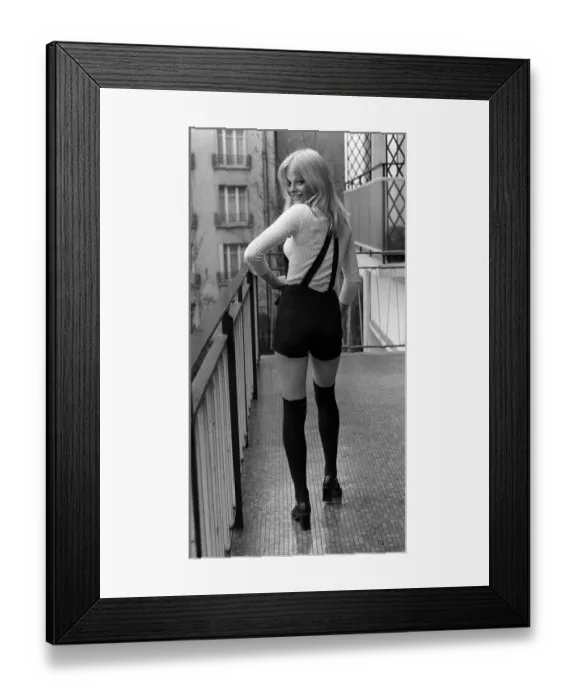 Framed Print : Paris Fashion Shorts and the French Girl'Model wearing short Framed Print : Paris Fashion Shorts and the French Girl'Model wearing short