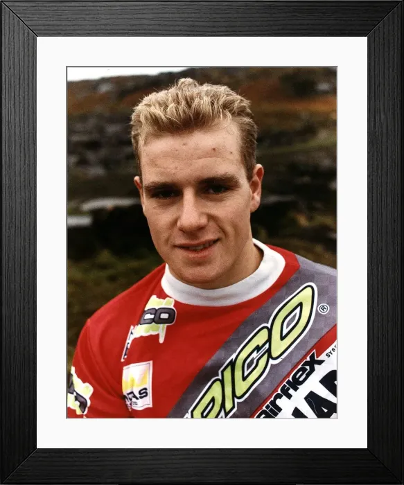 Framed Print : Rob Crawford Motorbike racer at Motorcycle trials in Richmond North Yorks Framed Print : Rob Crawford Motorbike racer at Motorcycle trials in Richmond North Yorks