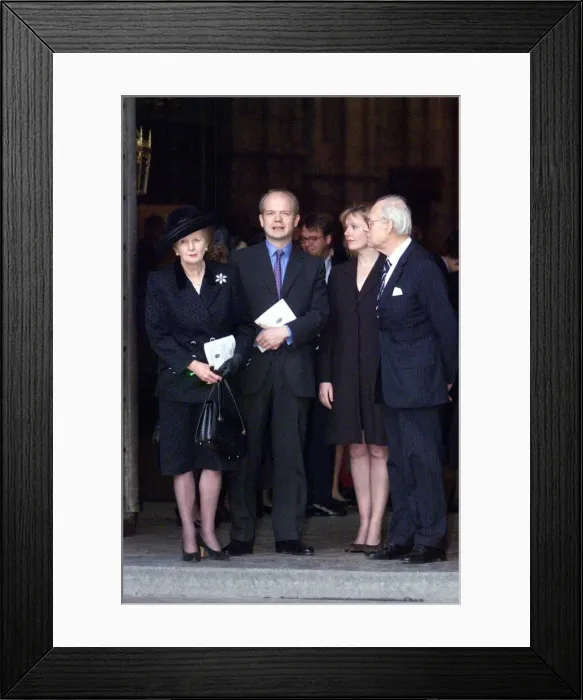Framed Print : Margaret Thatcher with husband Denis January 1999 Framed Print : Margaret Thatcher with husband Denis January 1999