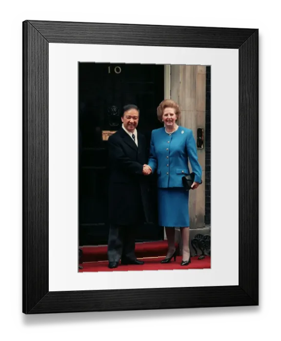 Framed Print : Toshiki Kaifu and Margaret Thatcher January 1990 Japanese Prime Minister