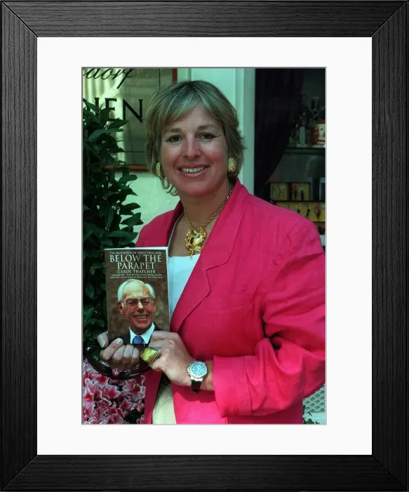 Framed Print : Carol Thatcher April 1997. Carol Thatcher, author and daughter of former PM Margaret