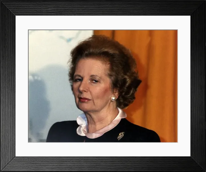 Framed Print : Prime Minister Margaret Thatcher at the London Foundry in Blackfriars October Framed Print : Prime Minister Margaret Thatcher at the London Foundry in Blackfriars October