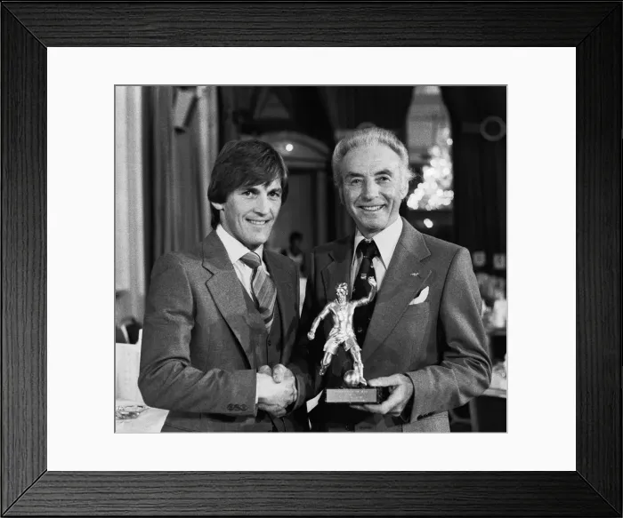 Framed Print : Stanley Matthews presents Kenny Dalglish with The Footballer of the year Award Framed Print : Stanley Matthews presents Kenny Dalglish with The Footballer of the year Award