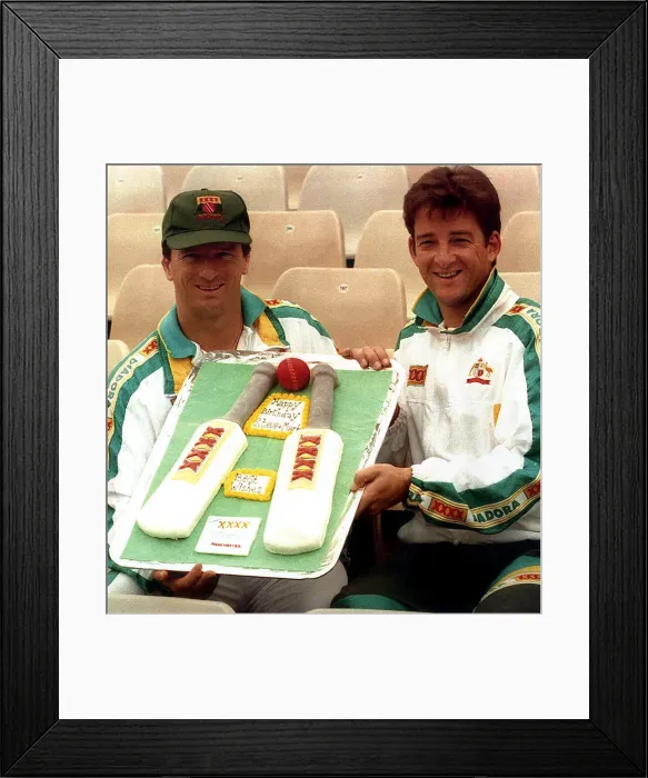 Framed Print : Steve and Mark Waugh Celebrating Their Birthday Circa 2nd June 1993 Framed Print : Steve and Mark Waugh Celebrating Their Birthday Circa 2nd June 1993