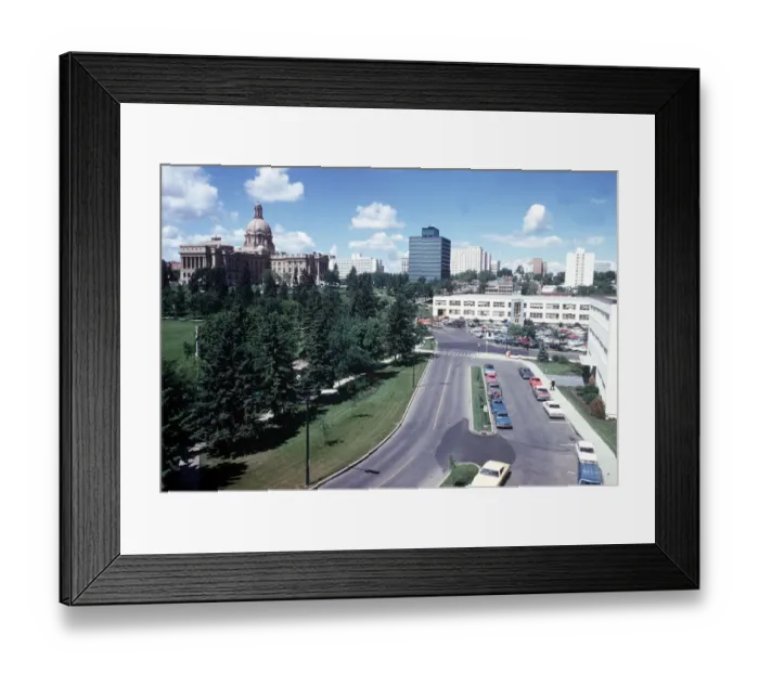 Framed Print : Central Edmonton and Capital Building - Alberta - Canada