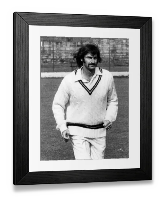Framed Print : Dennis Lillee Australian Cricket Player Circa 1975