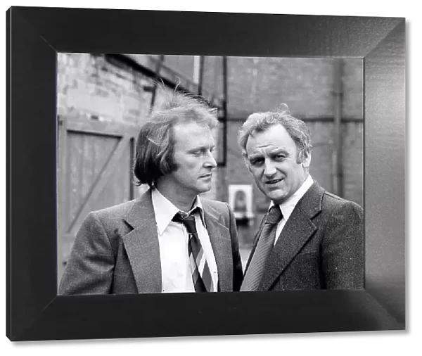 John Thaw and Dennis Waterman - March 1978 filming for the TV series '