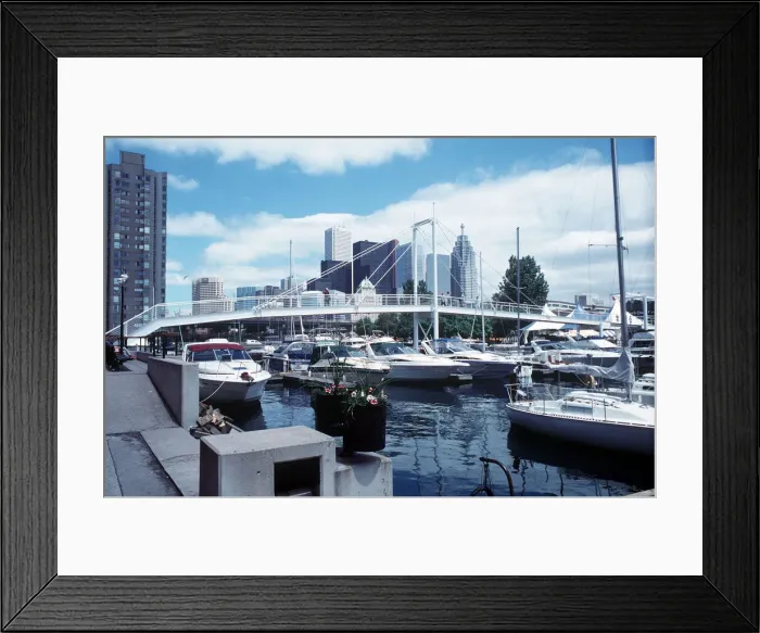 Framed Print : Toronto skyline as seen from York marina, Ontario, Canada Framed Print : Toronto skyline as seen from York marina, Ontario, Canada