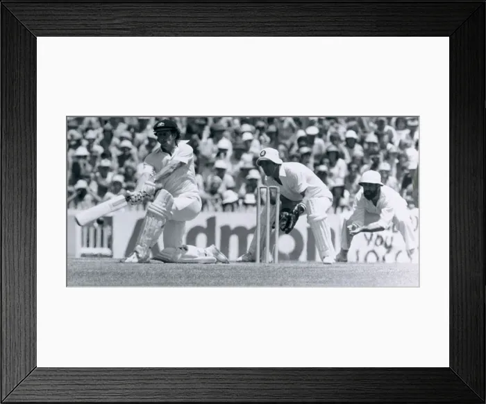 Framed Print : Australias Ian Chappell in action against England tries to sweep the ball past Framed Print : Australias Ian Chappell in action against England tries to sweep the ball past