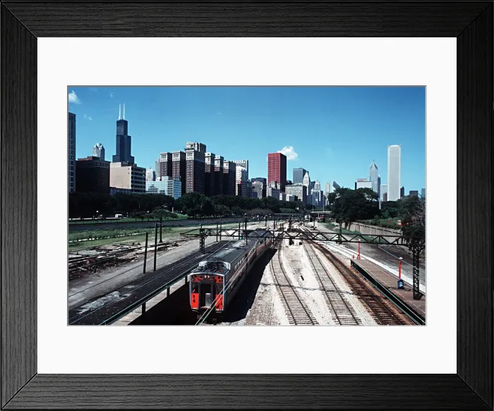 Framed Print : Central Chicago - Illinois - United States of America. Skyline