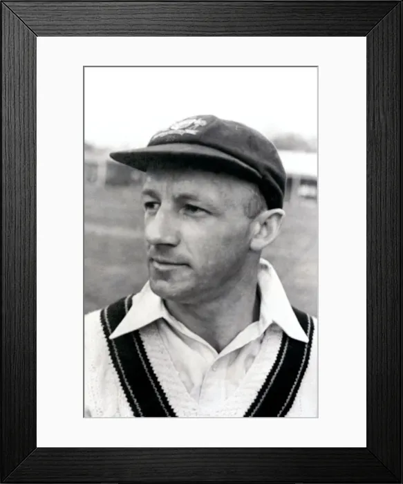 Framed Print : Don Bradman, Cricketer Wearing cricket whites and cap. Circa 1930 Framed Print : Don Bradman, Cricketer Wearing cricket whites and cap. Circa 1930