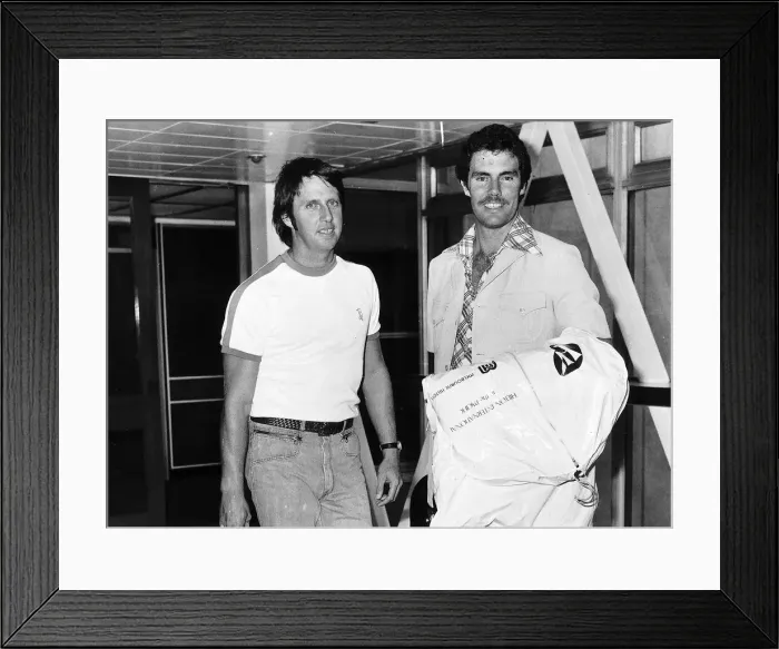 Framed Print : Greg Chappell former Australian Cricket Captain with fast bowler Jeff Thomson Framed Print : Greg Chappell former Australian Cricket Captain with fast bowler Jeff Thomson