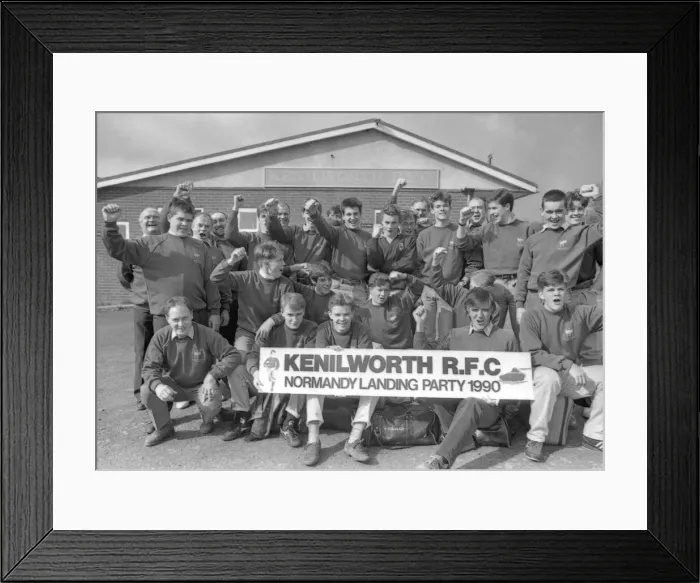 Framed Print : Kenilworth RFC under-16s bade farewell yesterday as they left for their four-day tour of