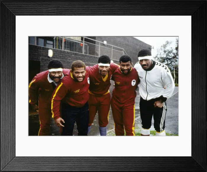 Framed Print : Fiji rugby union players in Glasgow. October 1989 Framed Print : Fiji rugby union players in Glasgow. October 1989