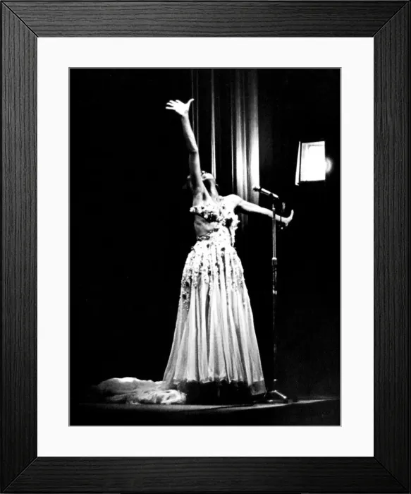 Framed Print : A dramatic moment during the performance by Shirley Bassey at the Capitol Theatre Framed Print : A dramatic moment during the performance by Shirley Bassey at the Capitol Theatre