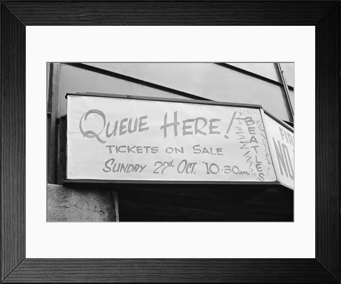 Framed Print : Tickets on sale for the Beatles concert in Newcastle Upon Tyne. 21st November 1963 Framed Print : Tickets on sale for the Beatles concert in Newcastle Upon Tyne. 21st November 1963
