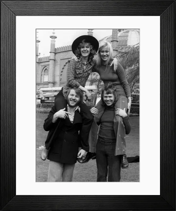 Framed Print : The Eurovision Song Contest April 1974 Abba the 1970s Swedish pop group consisting