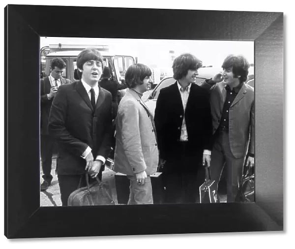 The Beatles leave London Heathrow Airport for their second North American Tour 13th