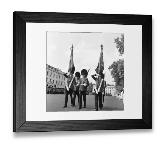 Framed Print : The Coldstream guards seen here parading the regimental colours Framed Print : The Coldstream guards seen here parading the regimental colours