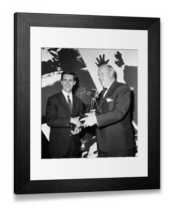 Framed Print : English cyclist Tommy Simpson receives the 1965 Sports Personality of the Year trophy Framed Print : English cyclist Tommy Simpson receives the 1965 Sports Personality of the Year trophy