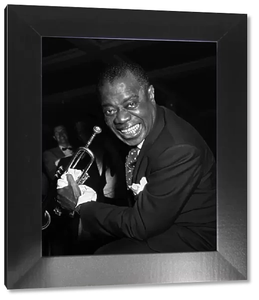 Louis Armstrong seen here performing in London in May 1956