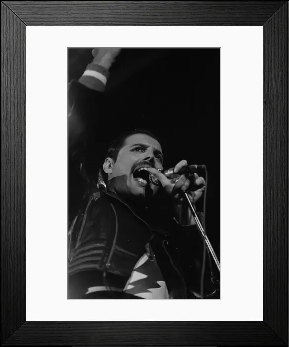 Framed Print : Rock group Queen in concert at the NEC Arena in Birmingham 31st August 1984 Framed Print : Rock group Queen in concert at the NEC Arena in Birmingham 31st August 1984