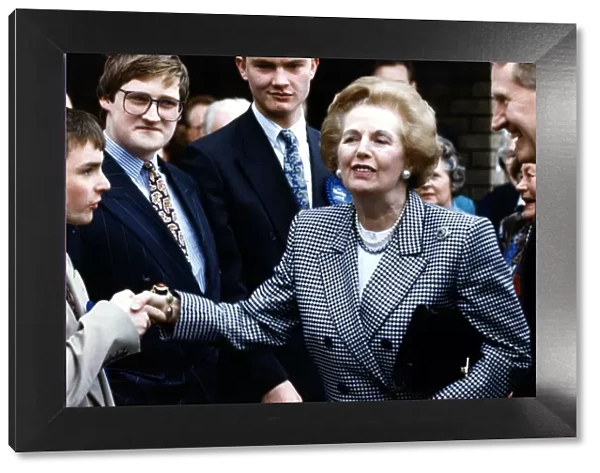 Prime Minister Margaret Thatcher in Edinburgh Scotland 24th March 1992
