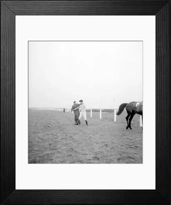 Framed Print : Grand National, March 1956, Aintree Racecourse. Jockey Dick Francis after Framed Print : Grand National, March 1956, Aintree Racecourse. Jockey Dick Francis after