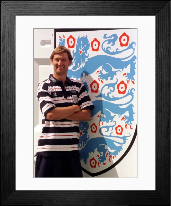 Framed Print : Tony Adams England football player in France June 1998 Tony Adams takes a break